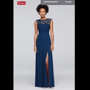 Size 18 David’s Bridal Marine Bridesmaid Dress